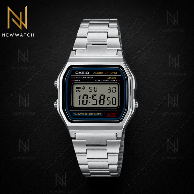 ساعت مچی دیجیتال کاسیو A158WA-1 با بند استیل | Casio A158WA-1
