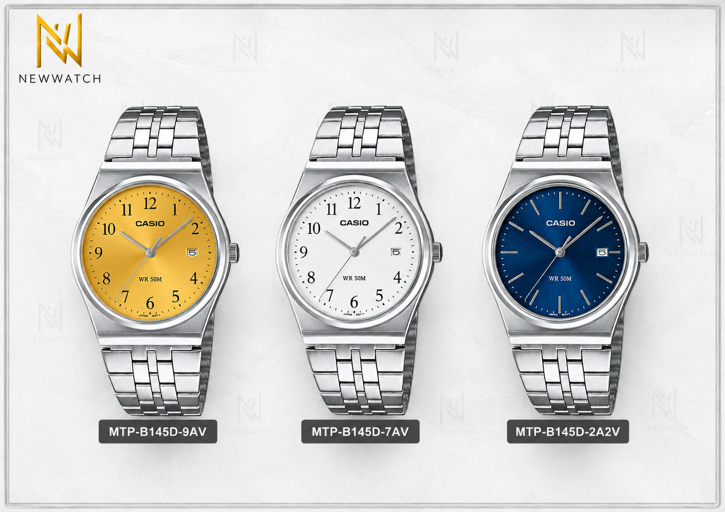 سه رنگ ساعت کاسیو Casio MTP-B145D مدل 9AV و 7AV و 2A2V