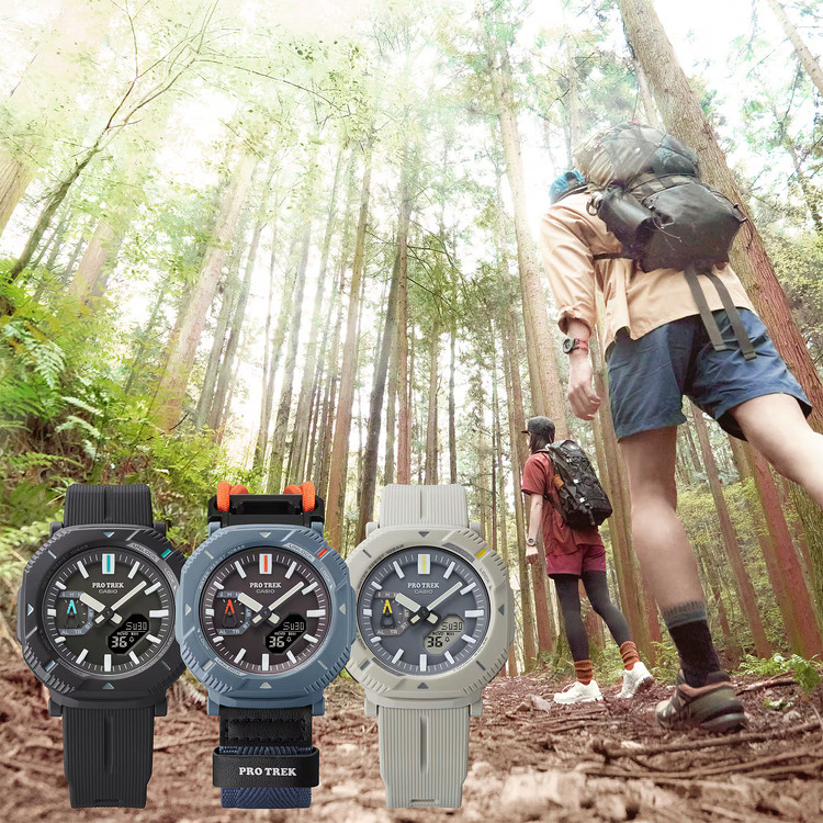ساعت کاسیو PRO TREK PRJ-B001 با طراحی حرفهای Outdoor، شارژ خورشیدی Tough Solar، اتصال Bluetooth و مقاومت 100 متری؛ انتخابی مناسب برای طبیعتگردی، کوهنوردی و استفاده روزمره.