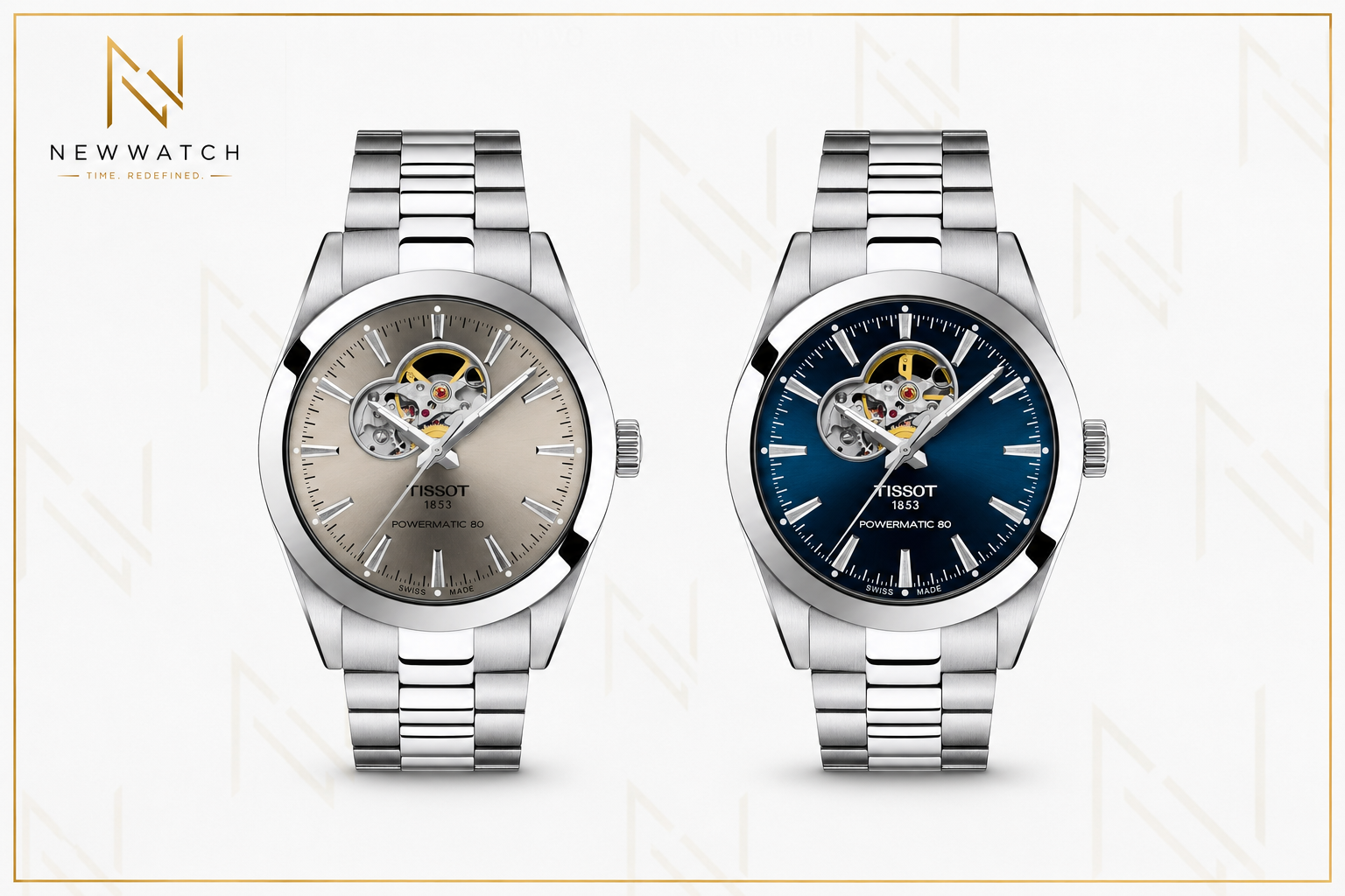 ساعت تیسوت Gentleman Open Heart 40mm با موتور اتوماتیک سوئیسی