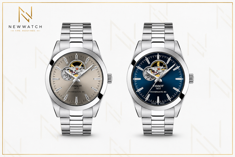 ساعت تیسوت Gentleman Open Heart 40mm با موتور اتوماتیک سوئیسی
