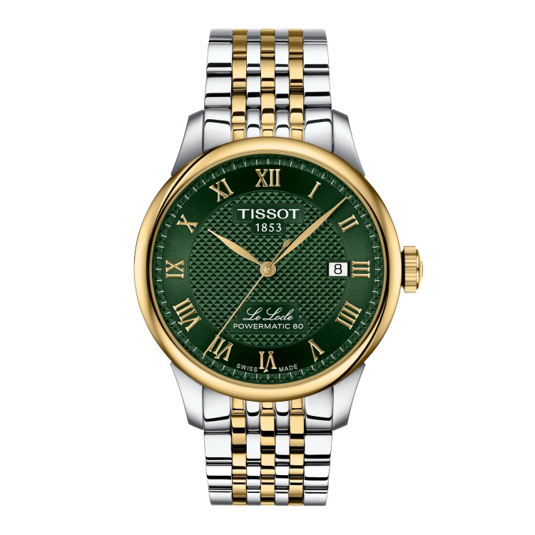 صفحه کلاسیک ساعت تیسوت Le Locle 39mm با اعداد رومی بند استیل