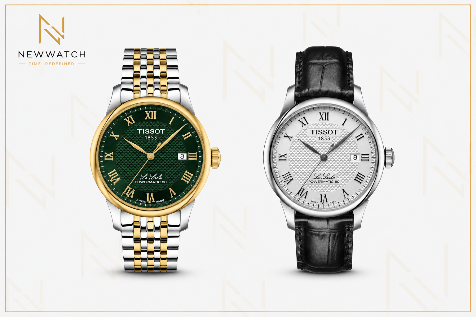 صفحه کلاسیک ساعت تیسوت Le Locle 39mm با اعداد رومی نیوواچ