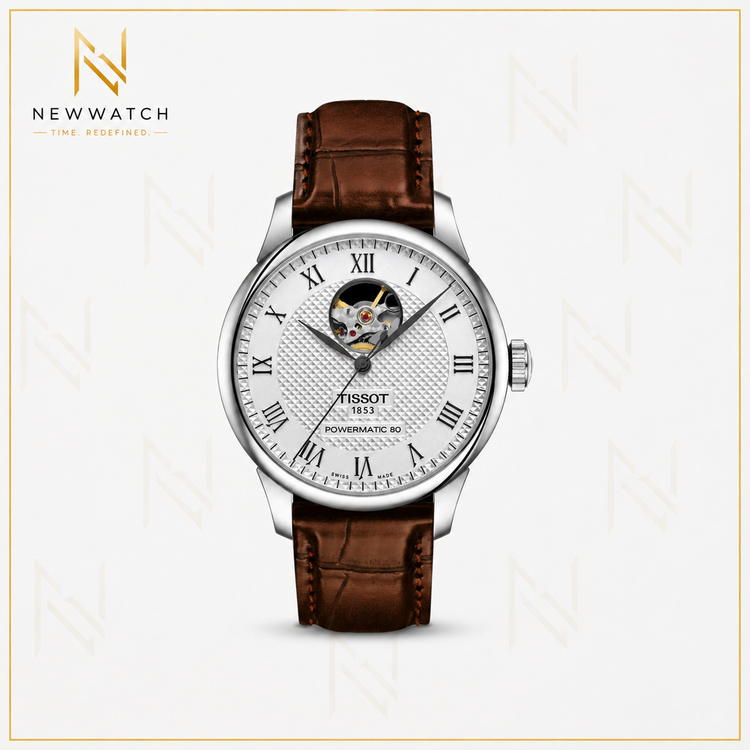 ساعت تیسوت Le Locle Open Heart 39.3mm با بند چرمی
