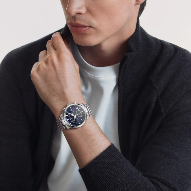 خرید ساعت تیسوت PR 100 Chronograph سوئیسی با بند استیل روی مج