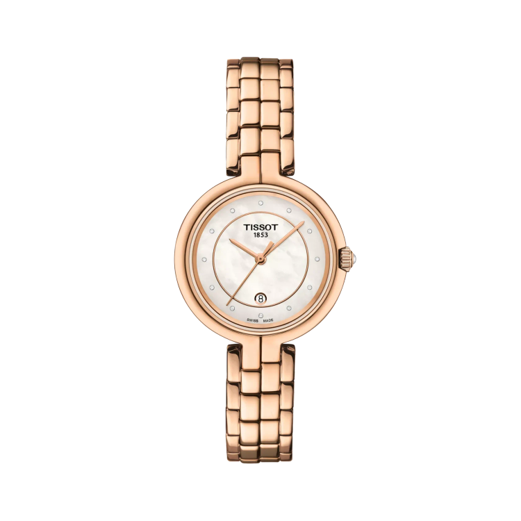 ساعت زنانه تیسوت Flamingo 30mm | ظرافت سوئیسی با طراحی جواهرگونه
